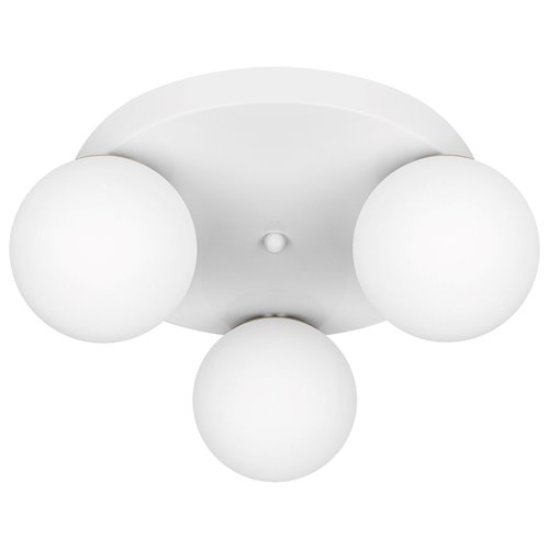 Lampa sufitowa okrągła mleczne kule Bali 3xE27 biała