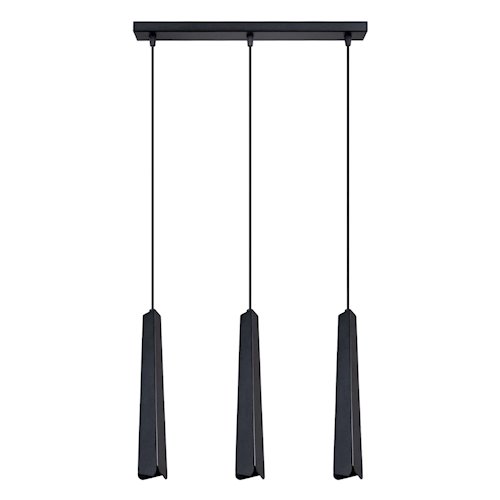 Lampa wisząca potrójna Prysm listwa 3xG9 czarna