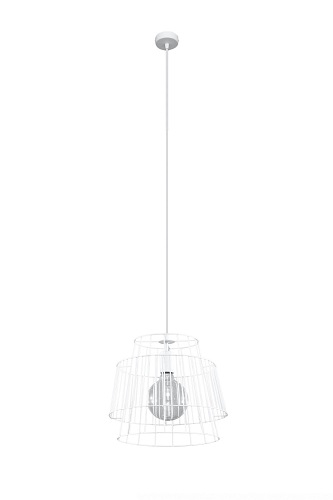 Lampa wisząca druciana GATE 1xE27 Loft biała