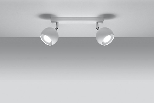 Lampa z okrągłymi reflektorami OCULARE 2xGU10 Biała