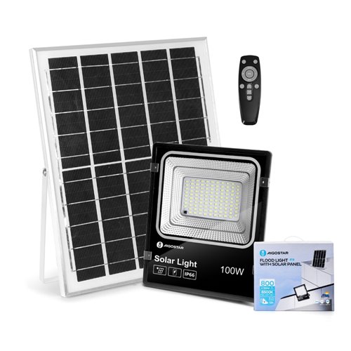 Naświetlacz solarny LED 100W z panelem słonecznym