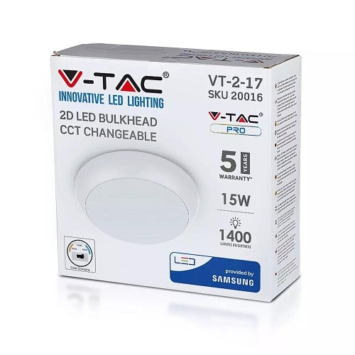 Plafon LED V-TAC 15W Samsung 3w1 CCT VT-2-17 1400lm