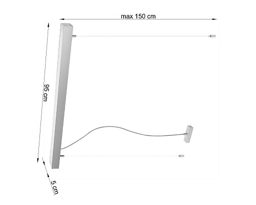 Lampa wisząca PINNE 90 szara 4000K