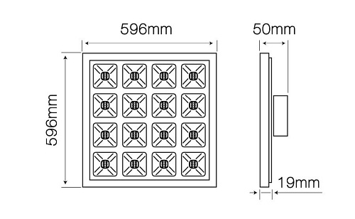 Panel LED 60x60 diora kolor