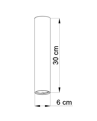 Halogen natynkowy LAGOS 30cm okrągły 1xGU10 czarny