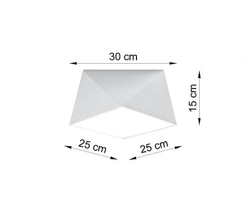 Plafon geometryczny HEXA 25 1xE27 biały