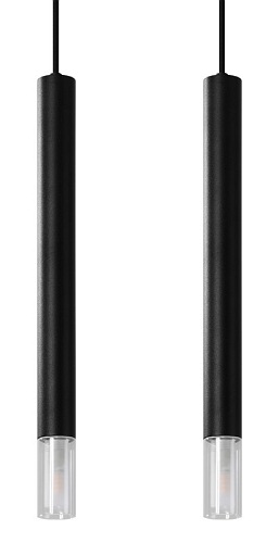Lampa wisząca punktowa WEZYR 2 czarna 2xG9
