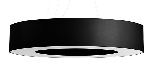 Lampa wisząca okrągła SATURNO 90 cm czarna 8xE27