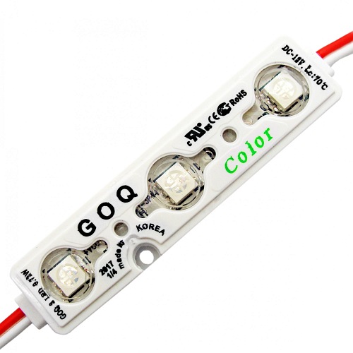 Moduł LED RGB GOQ Samsung 12V 0,72W 3xSMD IP68  zielona