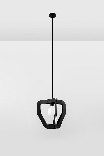 Lampa wisząca industrialna TRES 1xE27 czarna