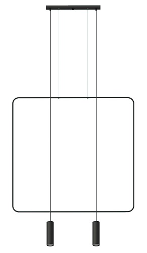 Lampa wisząca RANA 2 czarna