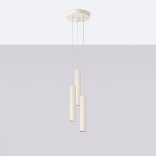 Lampa wisząca potrójna Lagos 3xGU10 okrągła beżowa