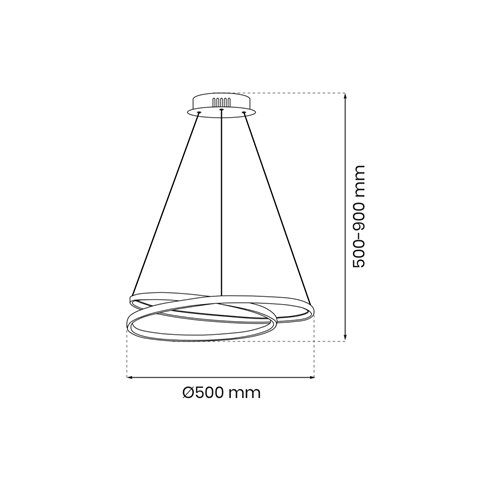 Lampa wisząca okrągła Spinner 48W 4000K Chrom