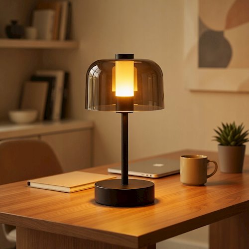Lampa stołowa LED 2w1 3CCT z akumulatorem USB czarna