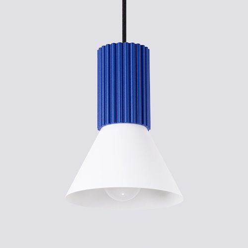 Lampa wisząca loftowa Estria 1xE14 biało-ultramarynowa