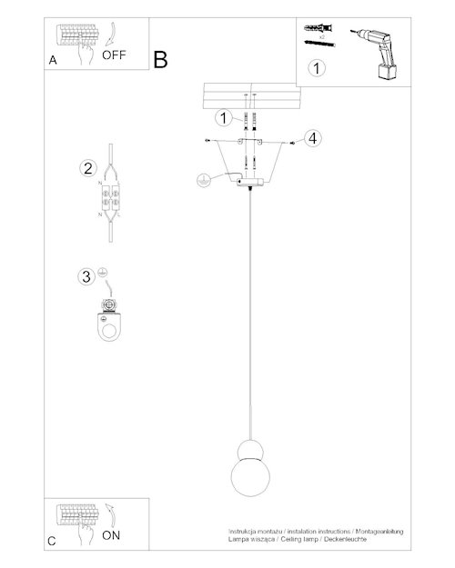 Lampa wisząca drewniana kula Pekka 1xG9 biała/naturalne drewno