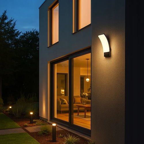 Kinkiet elewacyjny LED Gertha 12W 4000K IP54 czarny