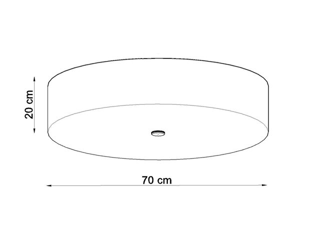 Lampa sufitowa SKALA okrągła 70 cm 6xE27 czarna