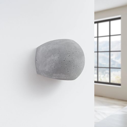 Kinkiet betonowy okrągły Globe 2xG9 szary