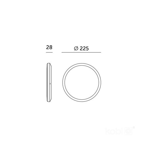 Plafon LED IP54 czarny okrągły Slim 12W CCT z czujnikiem