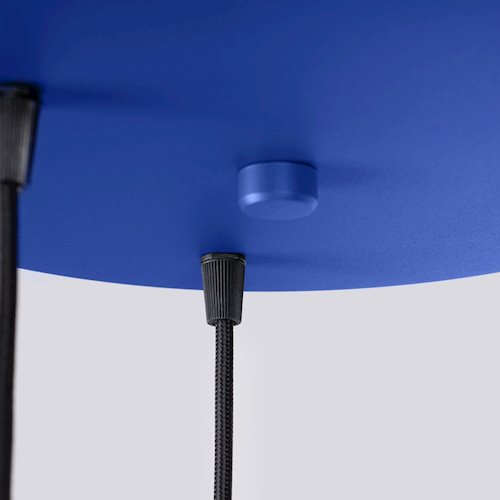 Lampa wisząca potrójna Estria 3xE14 biało-ultramarynowa
