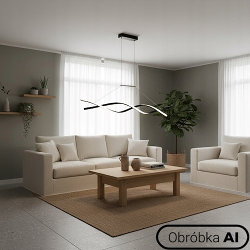 Lampa wisząca LED czarna Kaira 33W 100cm 4000K