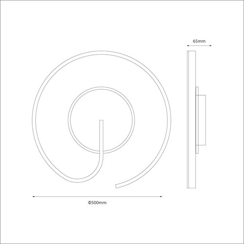 Lampa sufitowa nowoczesna LED Spiral 22W złota