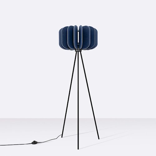 Lampa podłogowa filcowa Mula 45cm 1xE27 granatowa