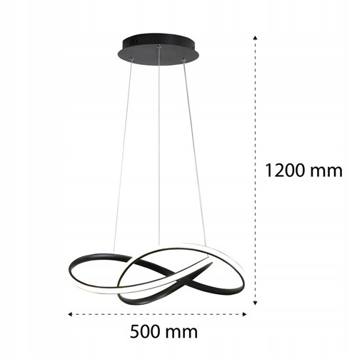 Lampa wisząca LED Teolo 30W 4000K czarna