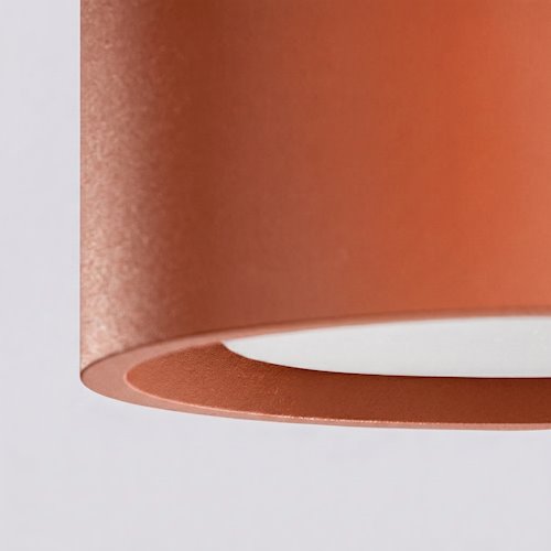 Lampa sufitowa podwójna tuba Modo 2xGx53 ochra czerwona