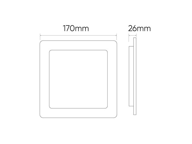 Panel LED Downlight MOLLY 18W 1750lm 3000K kwadrat