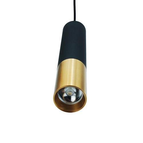 Lampa wisząca Tuba 1xGU10 Circus 29cm czarno-złota