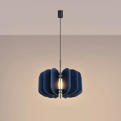 Lampa wisząca filcowa Mula 45 cm 1xE27 granatowa