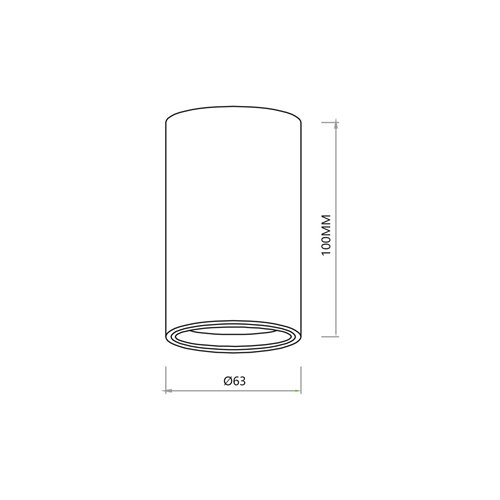 Spot sufitowy złoty 10cm Genesis 1xGU10