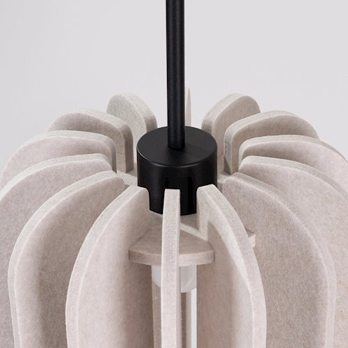 Lampa wisząca filcowa Mula 27cm 1xE27 beżowa
