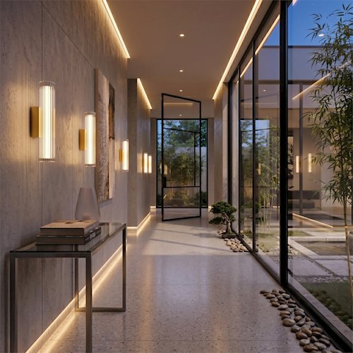 Kinkiet ścienny pionowy LED 6W 3CCT 30cm akryl złoty
