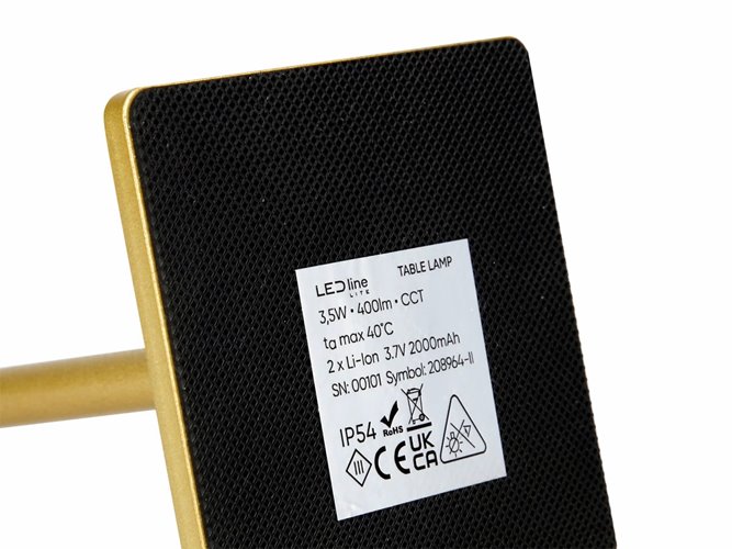 Lampa stołowa LED 4w1 3,5W 400lm CCT złota 2x2000mAh
