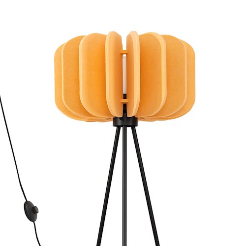 Lampa podłogowa filcowa Mula 45cm 1xE27 żółta