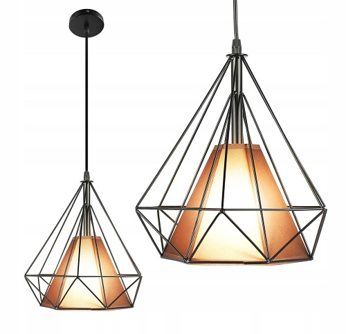 Lampa wisząca Diamente Loft 1xE27 - miedziana