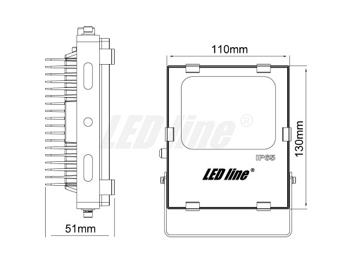 Halogen LED 10W 850lm IP65 proffesional LED line biała dzienna