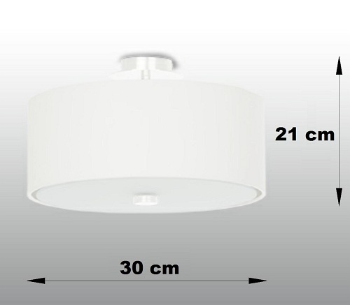 Lampa sufitowa SKALA okrągła 30 cm 3xE27 biała