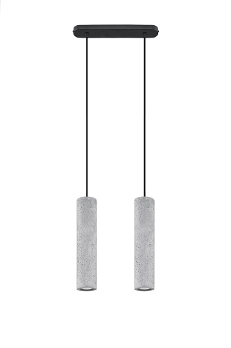 Lampa wisząca industrialna LUVO 2xGU10 szary beton