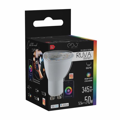 Żarówka LED GU10 Tuya Smart 5,5W 38st RGBW 2700-6500K 345lm