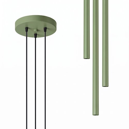 Lampa wisząca potrójna tuba Pastelo 3P 3xG9 okrągła szałwiowa