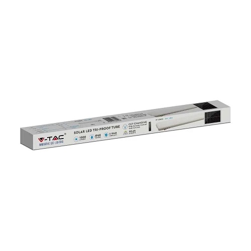 Lampa hermetyczna LED Solarna 120cm 18W 1000lm z pilotem - zmiana barwy