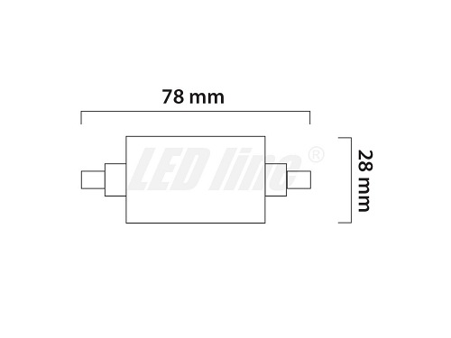 Żarówka LED R7s 78mm żarnik halogenowy 6W 230V - biała zimna