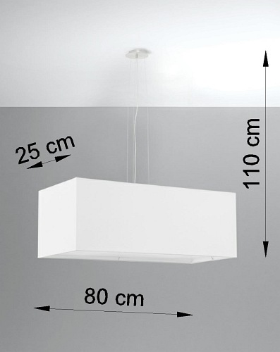 Lampa wisząca SANTA BIS 80x30 biała 3xE27