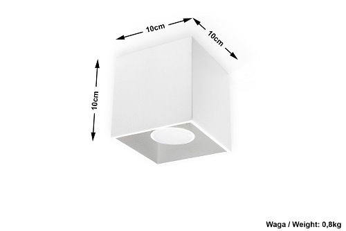 Halogen natynkowy kwadratowy QUAD 1xGU10 Biały