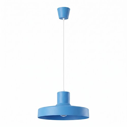 Lampa wisząca klasyczna Bilo 1xE27 błękitna
