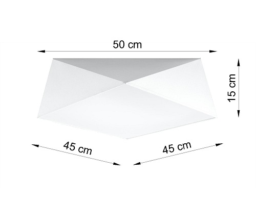 Plafon geometryczny HEXA 45 3xE27 biały